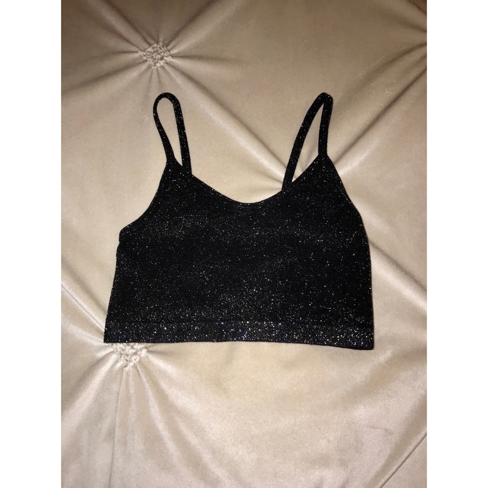 FOREVER 21 Sparkly Glitter Crop Top